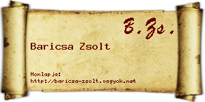 Baricsa Zsolt névjegykártya